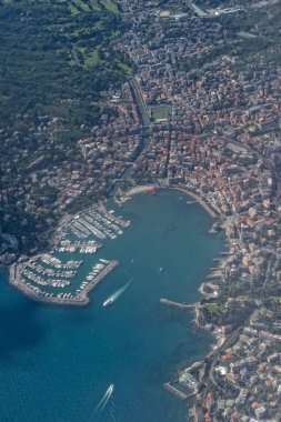 Rapallo Köyü İtalya havadan görünümü 