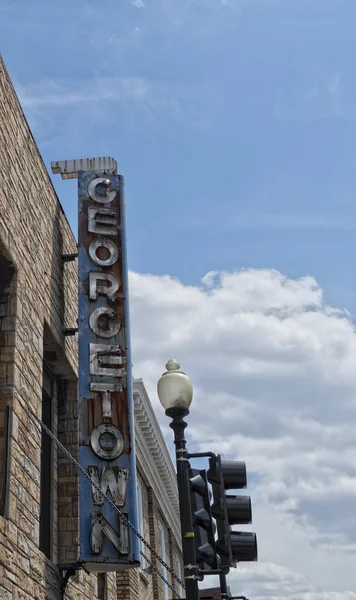 Georgetown scraped sign in Washington DC — Stock Photo, Image