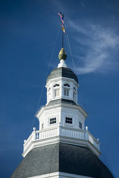 Annapolis maryland beyaz kubbesi tarihi evi — Stok fotoğraf