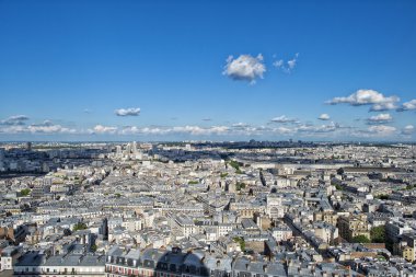 paris huge aerial view from montmatre clipart