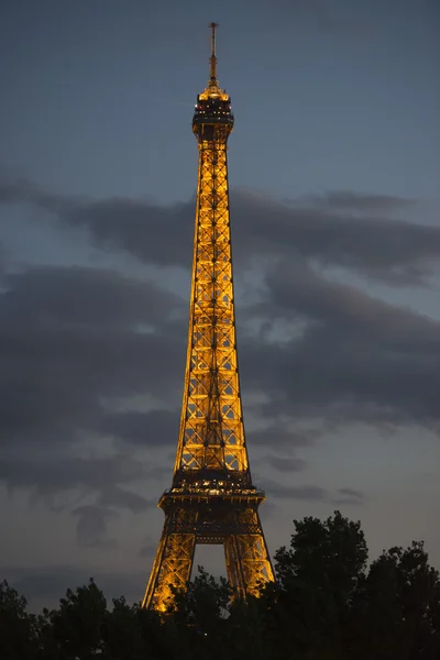 Tour eiffel w nocy — Zdjęcie stockowe