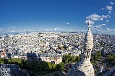 Paris Montmartre itibaren'deki büyük havadan görünümü