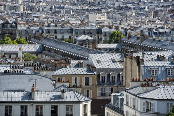 Toits paris et vue sur la ville — Photo