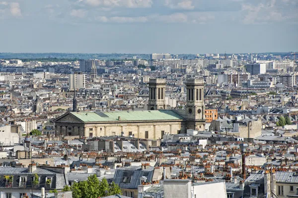 Paris çatıları ve cityview — Stok fotoğraf