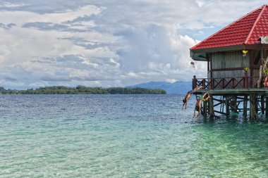 bir tropik cennet turkuaz su tesisi