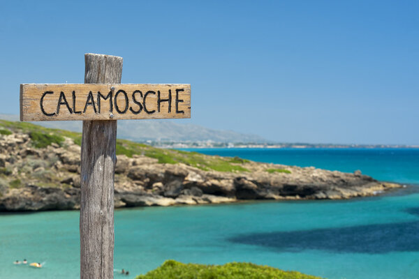 calamosche beach in Sicily Italy