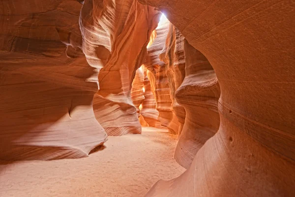 Antelope Canyon view with light rays — Stock Photo, Image