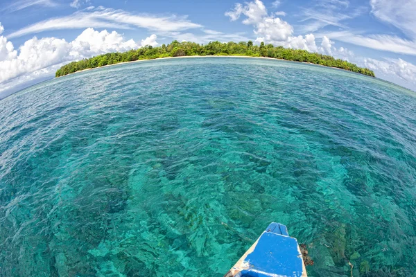 Siladen île de paradis tropical turquoise — Photo