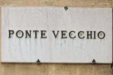 Floransa ponte vecchio mermer işareti
