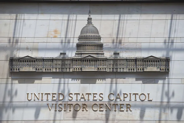 Washington Capitólio centro de visitantes sinal — Fotografia de Stock