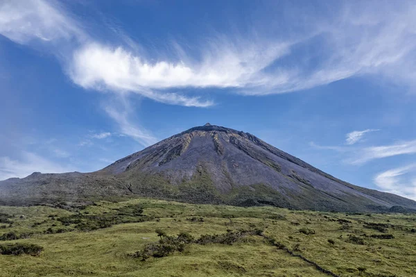 Pico Île Azores Volcan Vue Aérienne Panorama — Photo