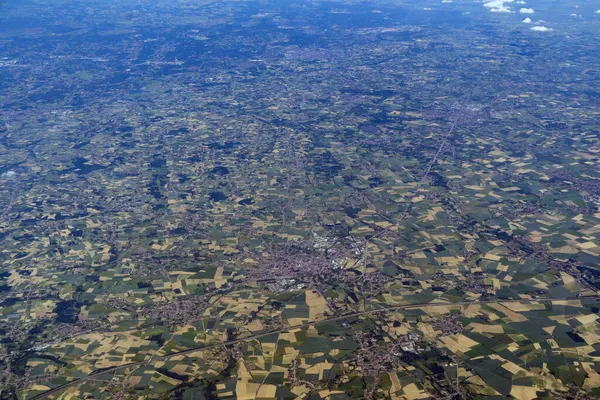 荷兰中部农场空中景观全景 — 图库照片