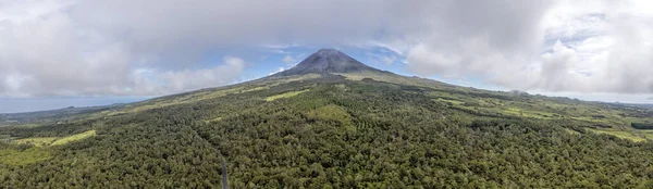 Pico Adası Yanardağ Hava Manzaralı Panorama — Stok fotoğraf