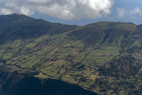 Azores Terceira Adası Hava Manzaralı Panorama — Stok fotoğraf