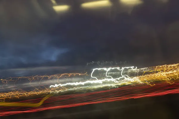 Abstract Light Painting Airport Night — Stock Photo, Image