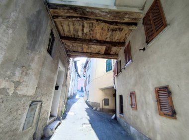 Grondona piedmont İtalya ortaçağ köy manzarası