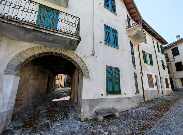 Grondona Piedmont Itálie Středověké Vesnice Pohled — Stock fotografie