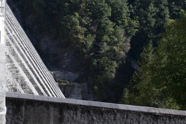 Brugneto Artificial Lake Dam Liguria Italy Panorama View — Stock Photo, Image