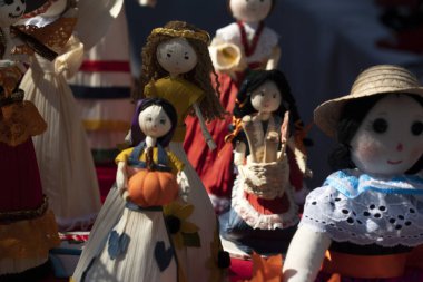 Ölüm günü kağıt bebek kafatası Meksika ayrıntıları.