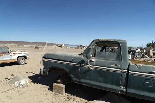 Altes Verlassenes Auto Auf Schrottplatz San Juanico Mexiko Baja California — Stockfoto