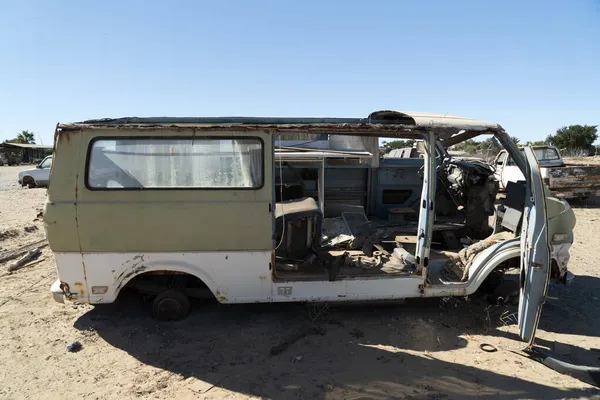 Staré Opuštěné Auto Smetišti San Juanico Mexiko Baja California Sur — Stock fotografie