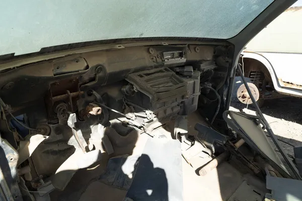 Stary Porzucony Samochód Złomowisku San Juanico Meksyk Baja California Sur — Zdjęcie stockowe