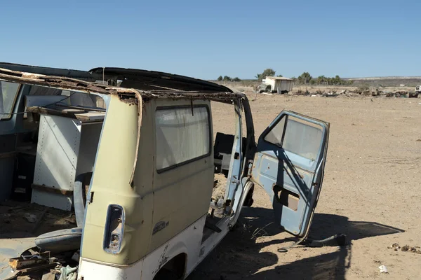 Velho Carro Abandonado Ferro Velho San Juanico México Baja California — Fotografia de Stock