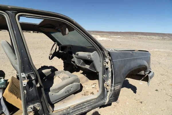 Velho Carro Abandonado Ferro Velho San Juanico México Baja California — Fotografia de Stock