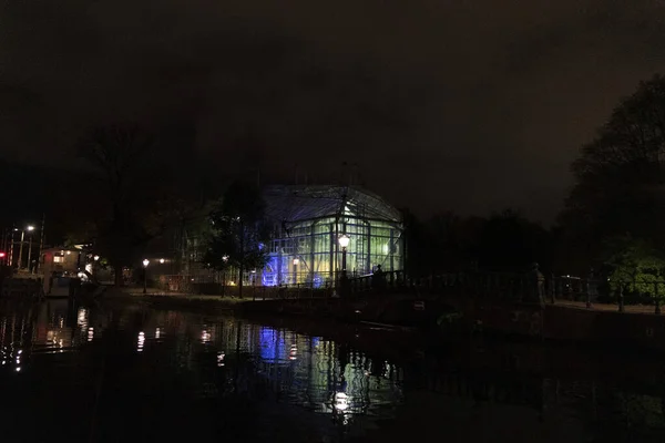 Amsterdam Netherlands Canals Cruise Night — Stock Photo, Image