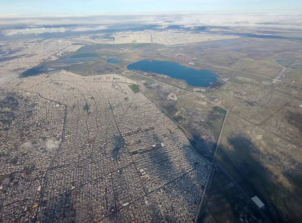 Mexiko Stadt Antenne Bei Der Landung Landschaft Stadtbild — Stockfoto