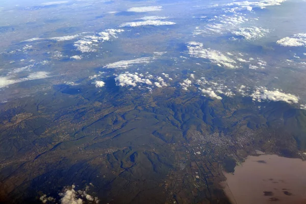 Мексика Гвадалахара Области Воздушного Ландшафта Самолета — стоковое фото
