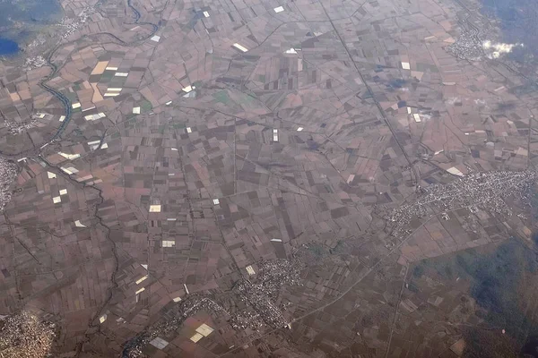 来自飞机的墨西哥瓜达拉哈拉地区空中景观 — 图库照片