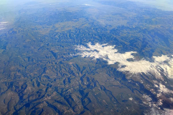 来自飞机的墨西哥瓜达拉哈拉地区空中景观 — 图库照片