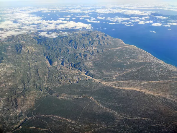 Baja California Sur Pobřeží Letecký Pohled Mexiko Panorama Krajina — Stock fotografie