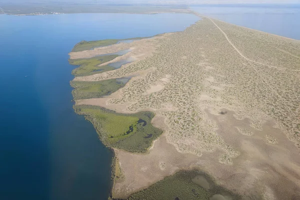 Paz Baja California Sur Mogote Yarımadası Hava Manzarası — Stok fotoğraf