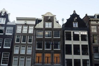 Amsterdam şehir merkezi bina detayı şehir manzarası