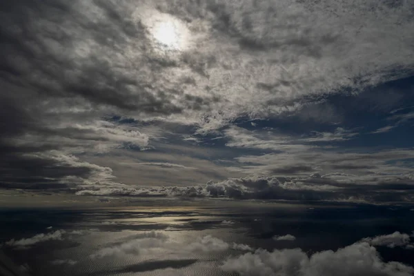 Visão Aérea Genoa Antes Pousar Panorama Dia Nublado — Fotografia de Stock