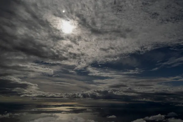 Visão Aérea Genoa Antes Pousar Panorama Dia Nublado — Fotografia de Stock