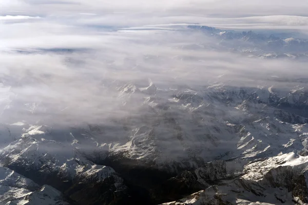 Альпи Панорамний Краєвид Літака — стокове фото