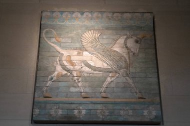 Pers Sarayı 'nın Darius Kralı, Aslan' ın yardım ekibi.