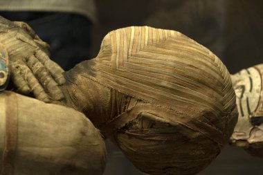 ayrıntılı yukarı Mısır mumya kapat
