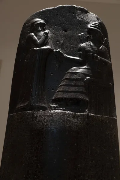 Hammurabi Gesetzbuch Von Mesopotamien Stein Detail — Stockfoto