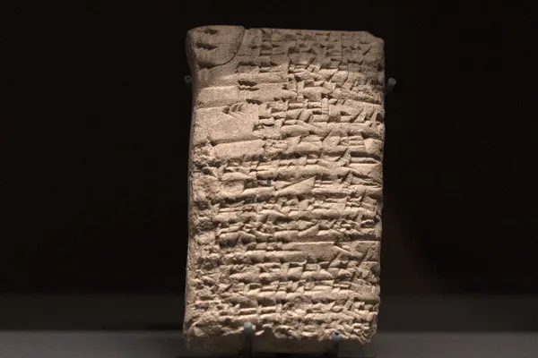 Cuneiform Skrive Mesopotamien Assyrien Tablet Detalje - Stock-foto