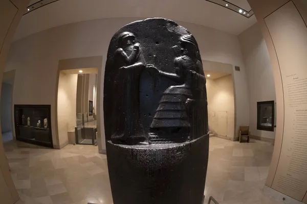 Hammurabi Loi Code Mésopotamie Pierre Détail — Photo