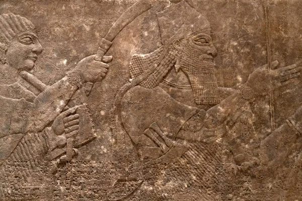 古代巴比伦和亚述雕塑从美索不达米亚 — 图库照片