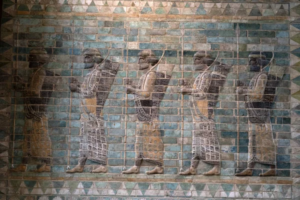 Darius King Persia Palace Archer Bas Relief Detail — Stock Photo, Image