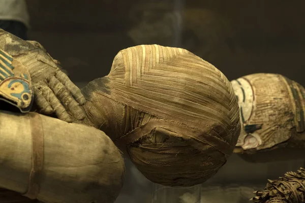 Egyptisk Mumie Nära Upp Detalj — Stockfoto