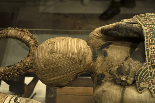 Mumia Egipteană Îndeaproape Detalii — Fotografie, imagine de stoc