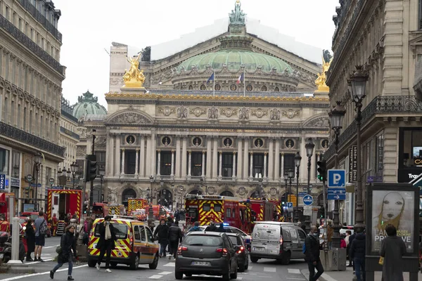 Paris France Novembre 2021 Grand Incendie Près Opéra Garnier Beaucoup — Photo