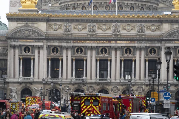 Paris Frankreich November 2021 Großbrand Der Nähe Der Oper Garnier — Stockfoto